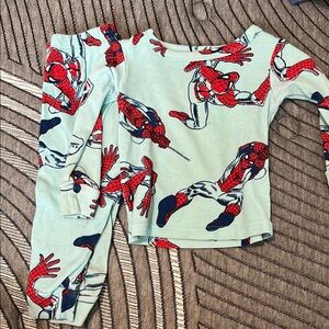 Marvel Spider-Man Kids Pajama Set - Light Blue and Red